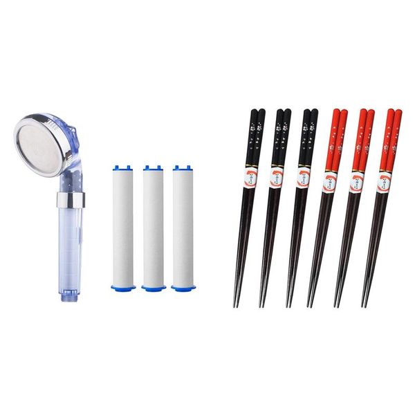 

pairs chopsticks japanese style & 1 set cartridge filtered shower head filter pure