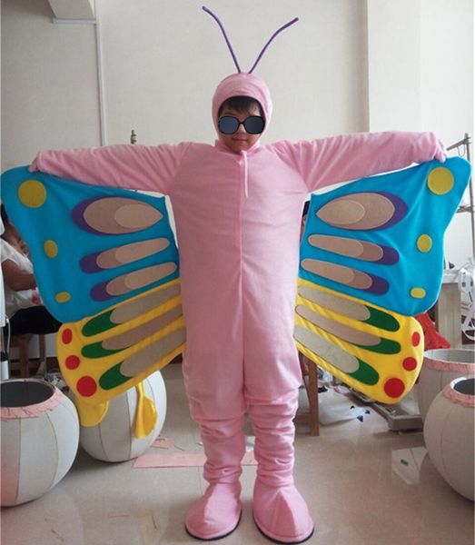 Maskottchen-Kostüme 2019 Neues Halloween-Karnevals-Schmetterlings-Maskottchen-Kostüm für Geburtstagsfeier, Kostüm für Erwachsene, Bekleidung, Cartoon-Figur, Geburtstagskostüm