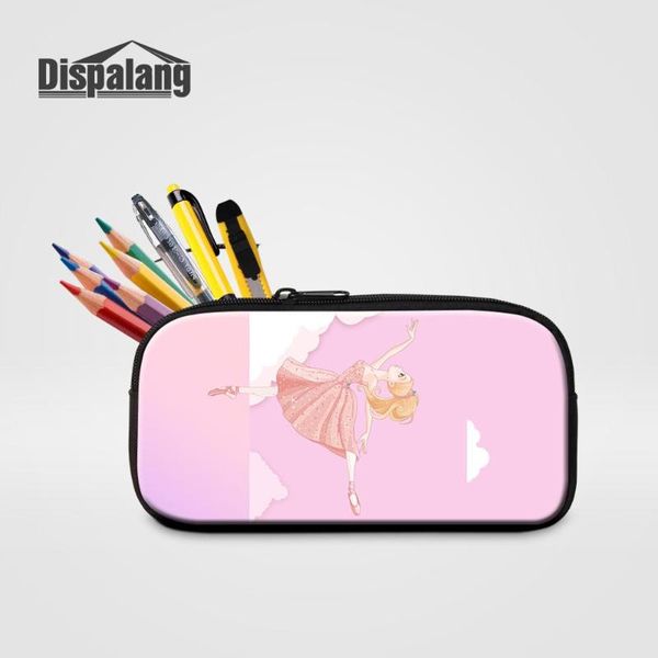 

dancing ballet girl print kids pencil case pen box holder for student school office supplies women cosmetic bag bags & cases