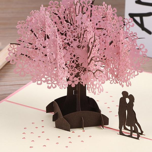 

greeting cards valentines day 3d up card blossom -up wedding birthday anniversary invitation gift for her