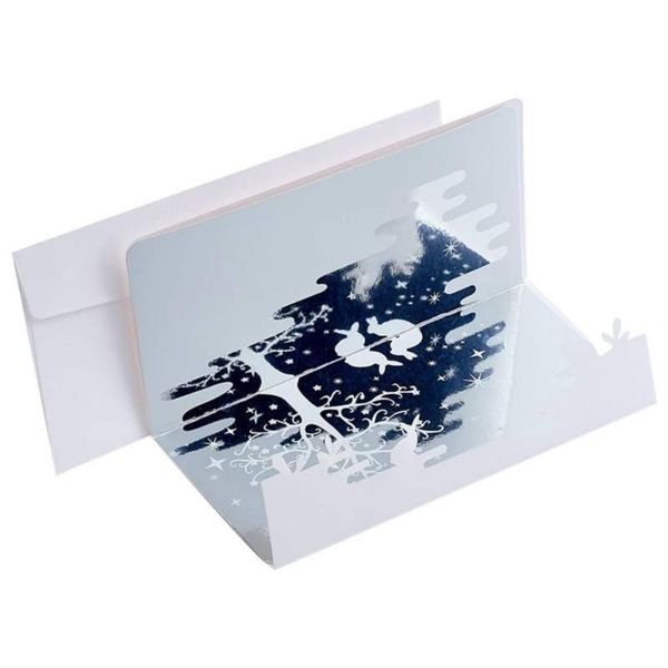 

greeting cards holiday card creative year blessing party invitation openwork