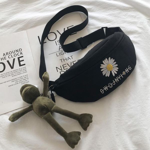 

waist bags single bag women's daisy women 2021 canvas semicircle fashion versatile ins net red chest messenger