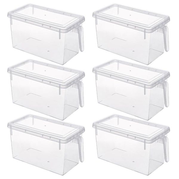 

storage bottles & jars 6pcs food containers er refrigerator box with handle kitchen sealed jar