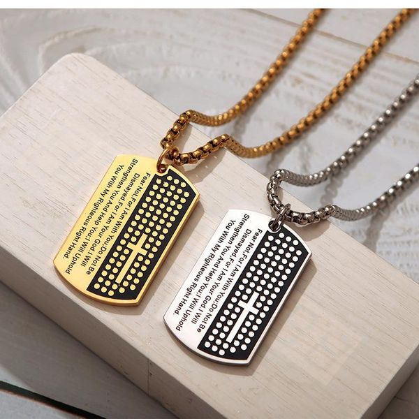 

pendant necklaces 2022 european and american fashion jewelry cross necklace domineering hip hop men's wholesale, Silver