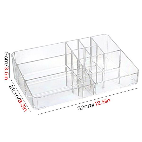 

large makeup organizer office box bathroom cosmetic storage case plastic desk boxes & bins
