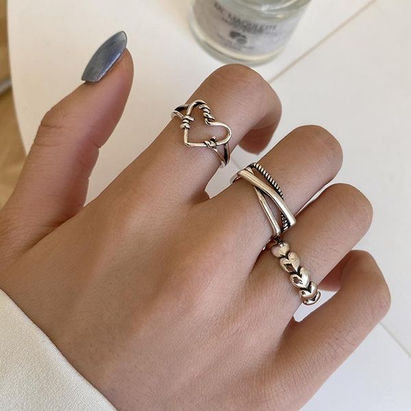 

cluster rings adjustable opening, Golden;silver