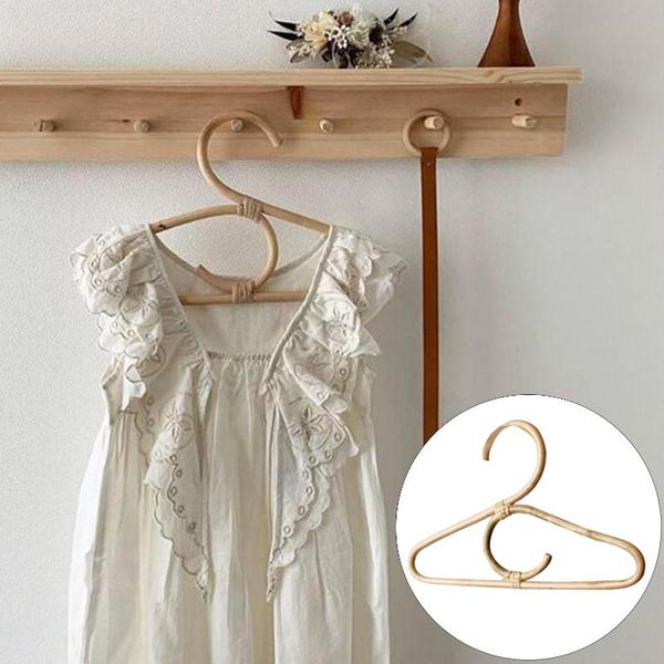 

hangers & racks rattan clothes hanger nordic style kids garments organizer rack children room decor for