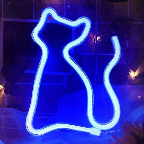 

latex tube night light cat modeling battery box neon home atmosphere decorative lamp