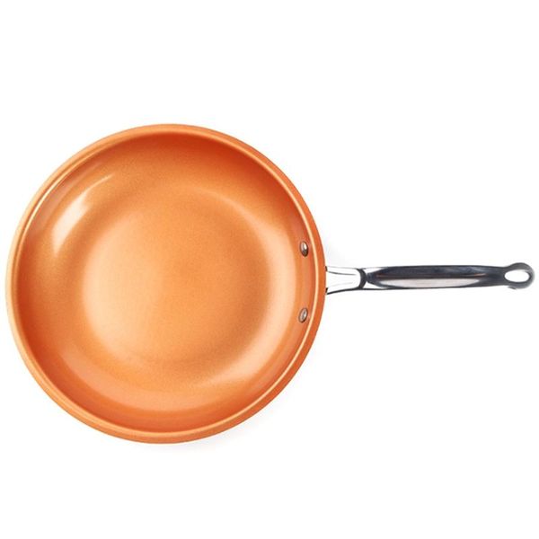 

pans copper frying pan nonstick, 11 inch with ultra nonstick titanium coating, skillet