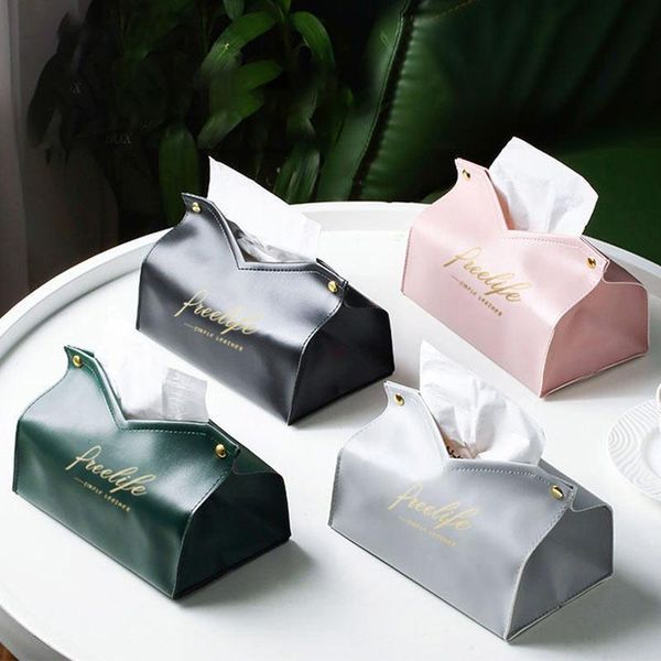 

tissue boxes & napkins leather box office living room restaurant multifunction bathroom car simple scandinavian creative drawer