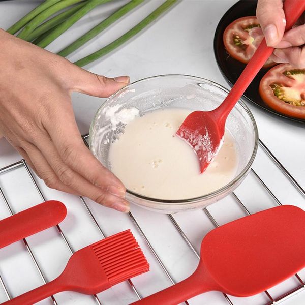 

spatula set silicone nonstick scraper kitchen cake pastry chocolate baking cooking kitchenware scraping useful utensil#f & tools