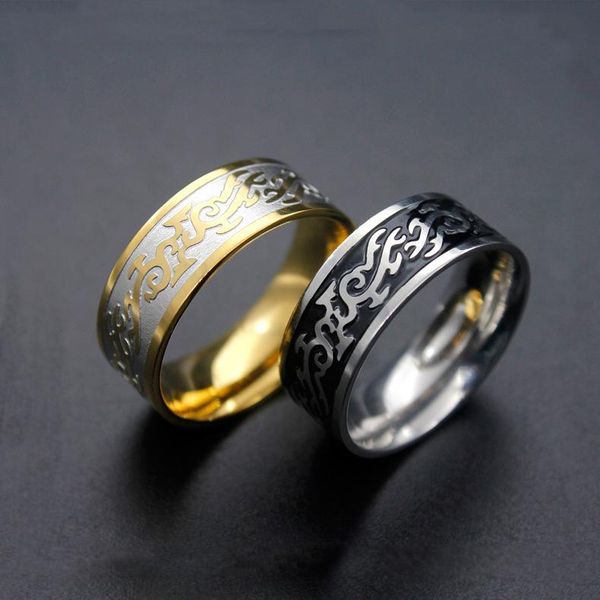 

cluster rings fashion titanium steel ring stainless domineering dragon personality jewelry, Golden;silver