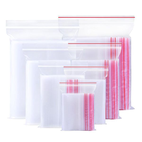 

gift wrap 100pcs high clear small plastic gifts jewelry zip-lock bag reclosable nail powder hardware bracelets beads spice trial pouches