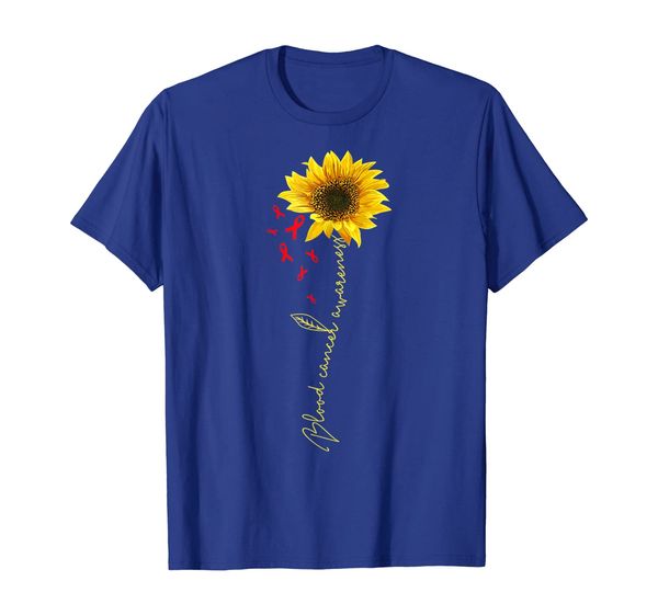 

blood cancer sunflower t-shirt, White;black