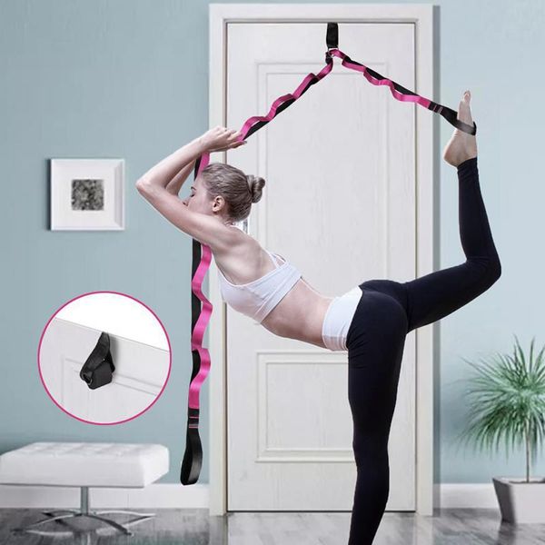 

resistance bands lengthened 12-segment nylon yoga belt stretching tension splitting auxiliary rope