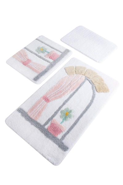 

bath mats basement white 3-set mat 8694545032231