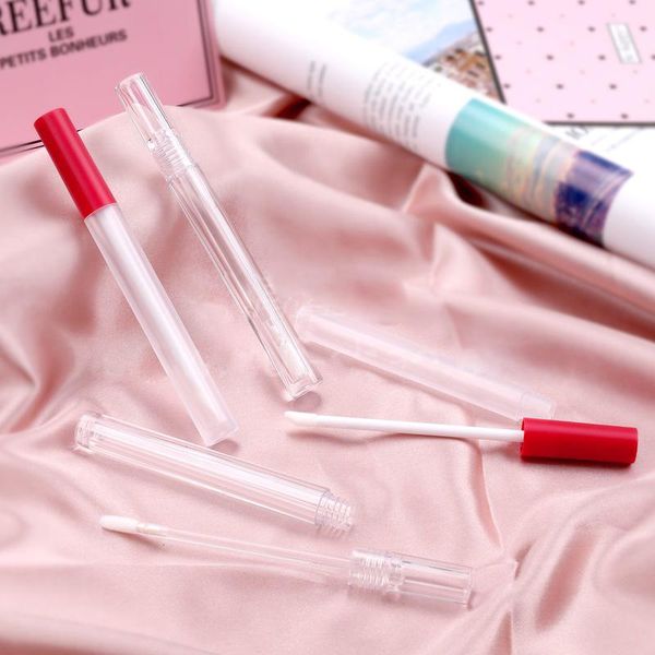

storage bottles & jars 10/100 pcs 1.5ml empty lip gloss tubes with wand,thin clear ,frosted glaze cosmetic packing container makeup bottle