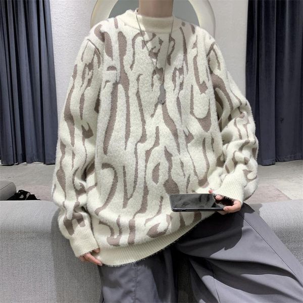 

men's sweaters mens knitted sweater winter striped designers pullover oversized harajuku christmas, White;black