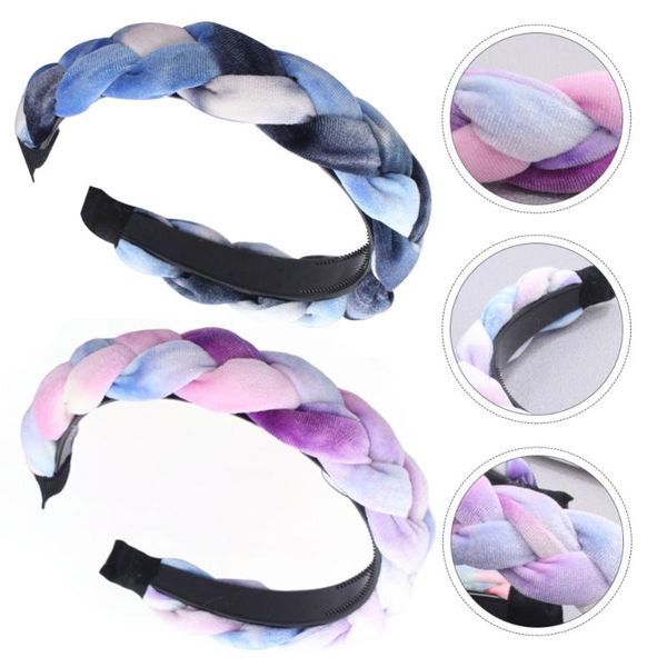

fashion girl headband with teeth color twisted braided hair clasp(2 styles) bun maker, Brown