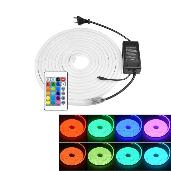 

other lighting bulbs & tubes 220v neon lights rgb white warm waterproof flexible led light tape strip with eu adapter sign lamp outdoor deco