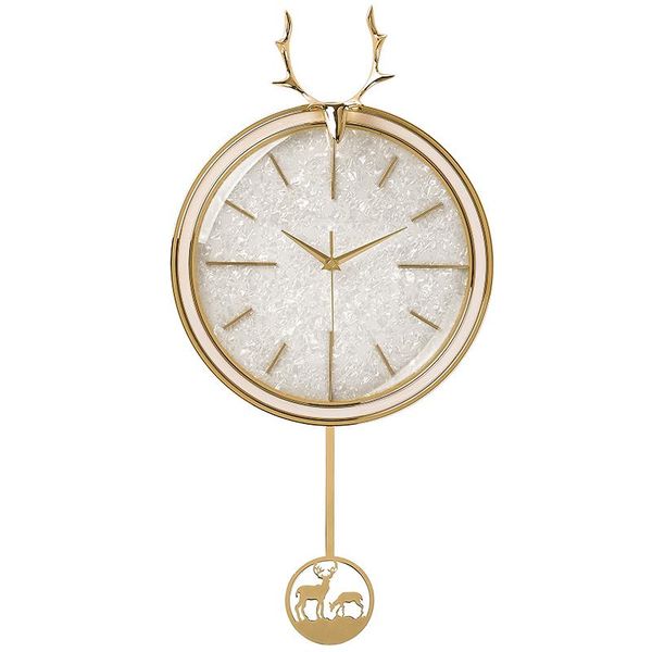 

wall clocks nordic minimalist clock living room gold luxury modern pendulum creative deer decor 50zb