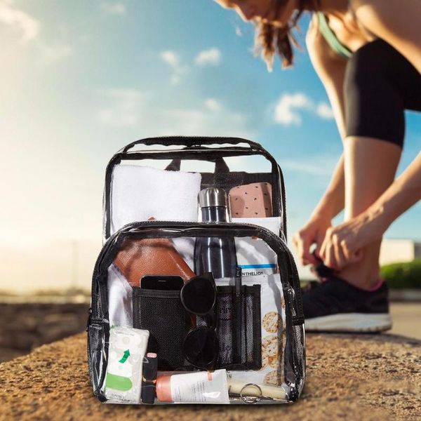 

backpack pvc transparent fashionable large-capacity waterproof student school bag