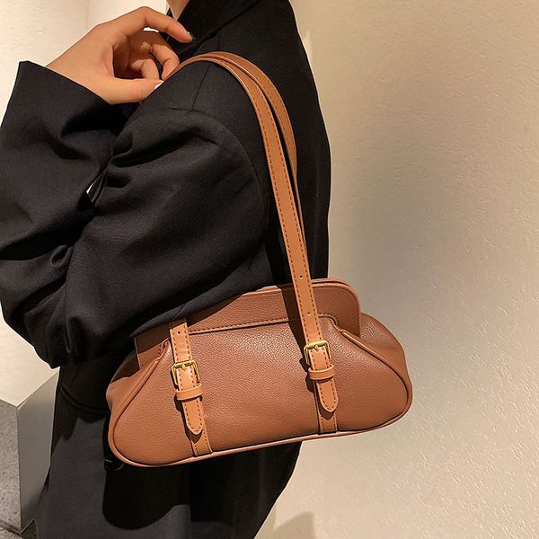 

hangbags fashion niche bag women's 2021 french single shoulder autumn and winter clip mouth portable armpit