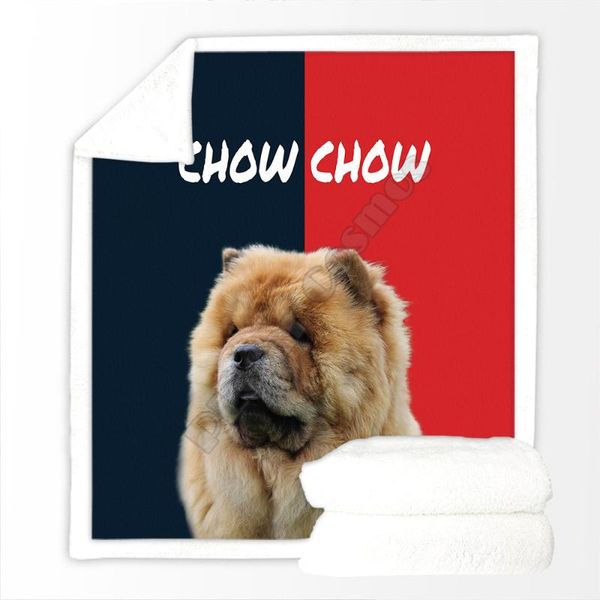 

blankets funny chow cozy premium fleece sherpa 3d printed blanket on bed home textiles dreamlike