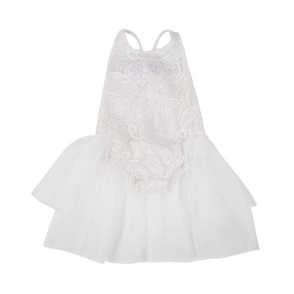 

0-24m princess born infant baby girl lace romper birthday party clothes tulle jumpsuit sleeveless clothing 210515, Blue