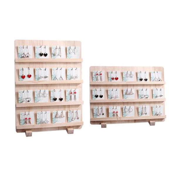 

jewelry pouches, bags 2pcs wood display necklace charms tray pendant earrings card style - 4 layers & 3, Pink;blue