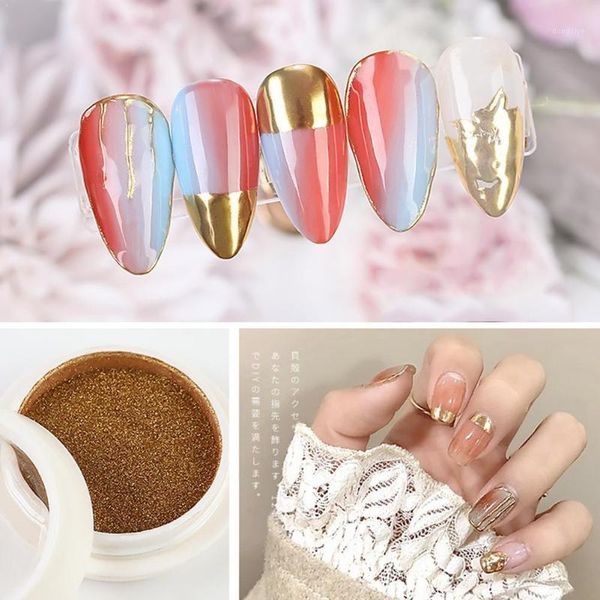 

mirror nail art glitter powder holographic metallic decoration gold dust gel sliver sequins pigment chrome uv d2p21, Silver;gold