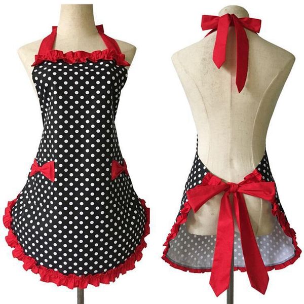 

aprons cute bow lace cotton women's blouse simple bandage advertising apron home kitchen supermarket overalls