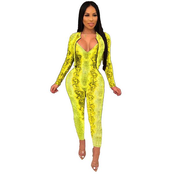 

women's jumpsuits & rompers casual snakeskin jumpsuit with cloak, Black;white
