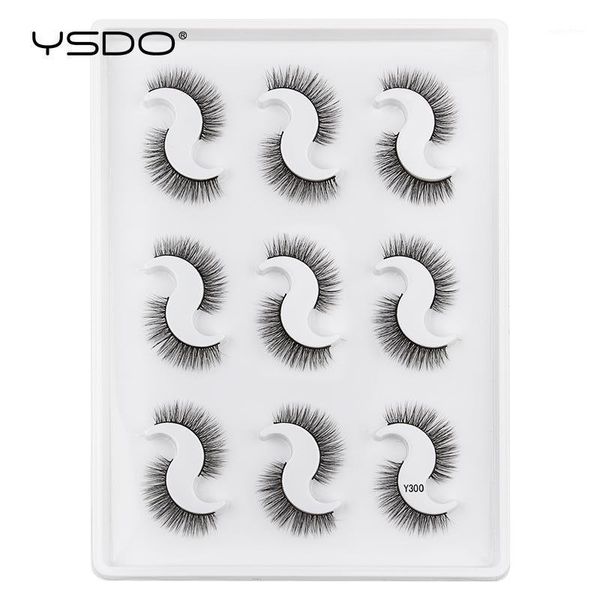 

3/9pairs makeup eyelashes 3d mink lashes fluffy soft wispy natural long cross false eye reusable eyelash1
