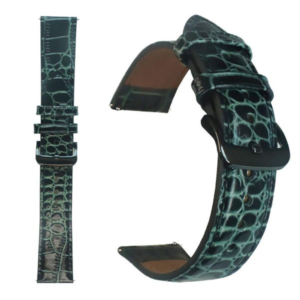 

watch bands 22mm strap for huawei 3/3 pro genuine leather replacement watchband samsung galaxy 3 45/46mm gear s3 frontier correa, Black;brown