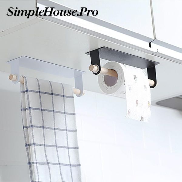 

towel racks hook kitchen roll adhesive paper holder storage rack sundries organizer home tool cabinet cupboard tissue shelf