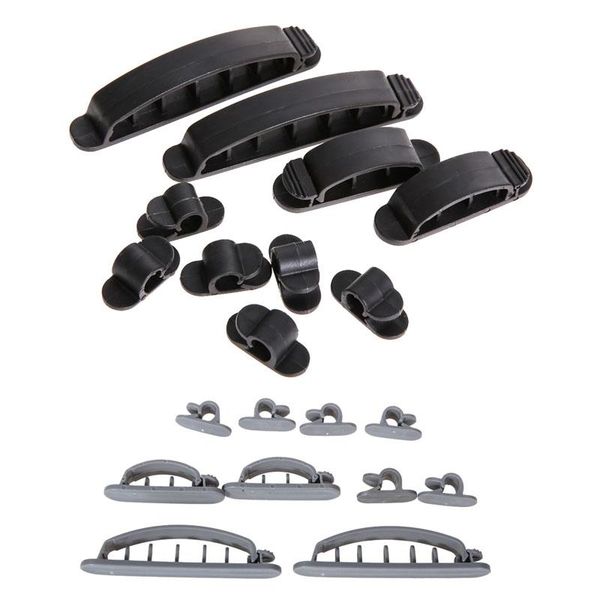 

computer cables & connectors 10 pcs cable cord wire line organizer plastic clips ties fixer fastener holder 6pcs small+2pcs medium+2 large