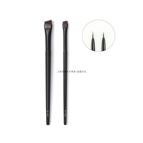 

eyelash curler 1pcs super thin flat eyebrow eyeliner makeup brush synthetic hair angled sharp fine eye liner brow cosmetic beauty make up to