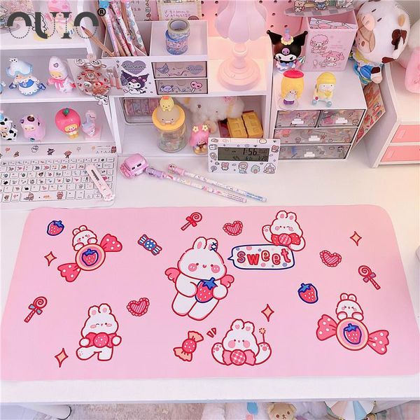 

mouse pads & wrist rests ouio large japanese cute pad waterproof deskoil-proof non-slip desk mat kawaii gaming accessories students writ