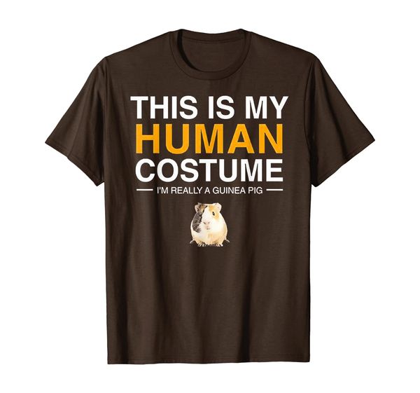 

this is my human costume i'm really a guinea pig gift t-shirt, White;black