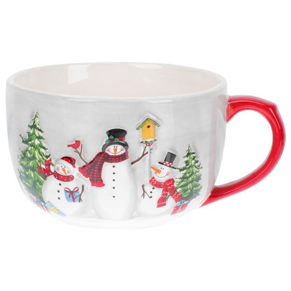 

mugs 1pc christmas pattern dinnerware country snowman ceramic cup