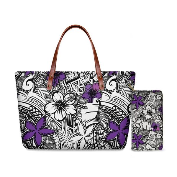 

hycool polynesian traditional tribal hand bag luxury design women handbag 2021 customize women's leather bags duffel