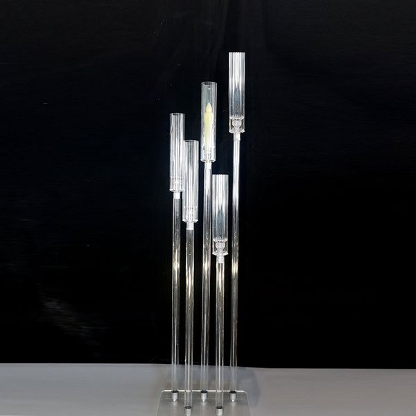 Riesiger Kristall-Teelichthalter aus Acryl, Hochzeitsgang, Kandelaberständer, Mittelstücke, Hintergrund senyu0546