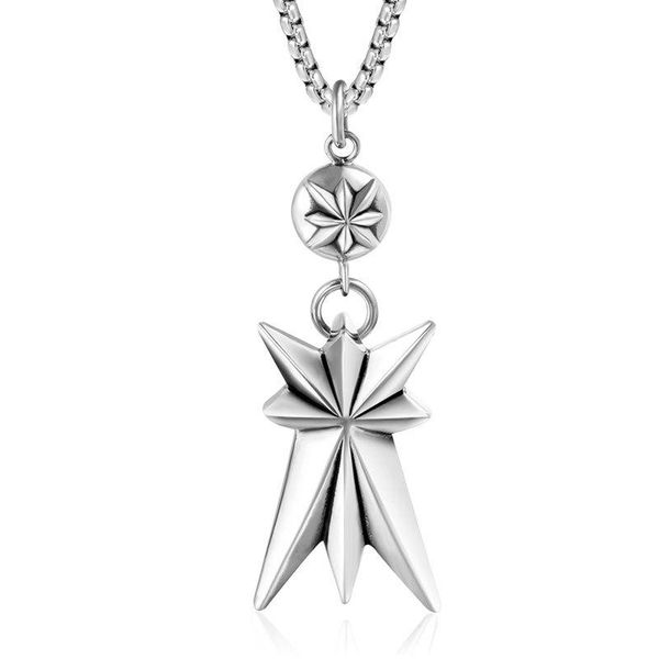 

hexagram star pendants necklace,2021 spring brand chain fashion jewelry bijoux gift for men friend chains, Silver
