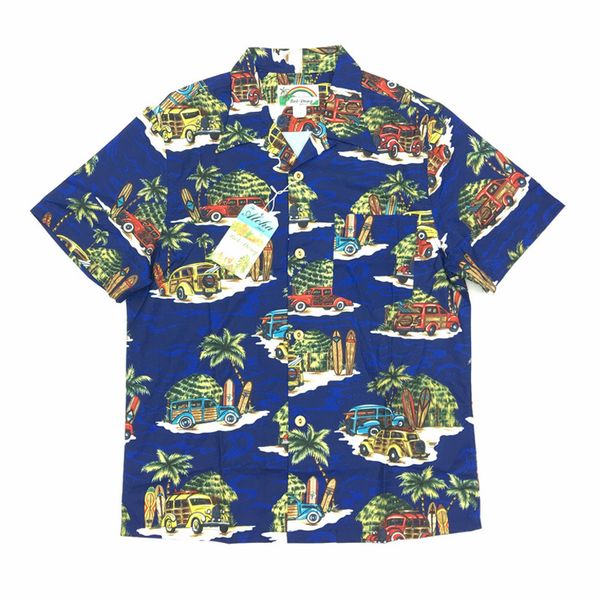 

blouses summer aloha for men beach party hawaiian shirt men's short sleeve vintage blue print hawaii shirts cartoon pattern, White;black