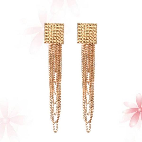 

tassels earrings beautiful alloy earrings fashionable decorative long eardrop for woman (golden), Silver