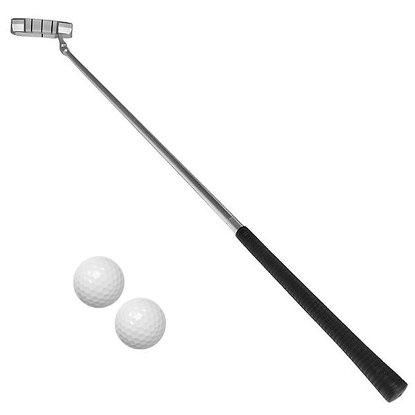 

golf putting trainer portable chipper putter kit with 2 practice balls for indoor outdoor complete set of clubs