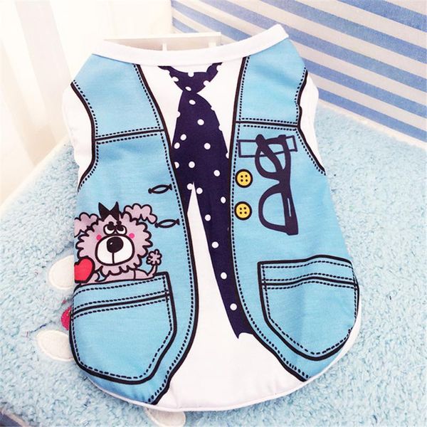 

puppy cotton vest flexible pattern decorate cosplay soft pets shirt for small medium dog clothing spring summer pet costumes apparel