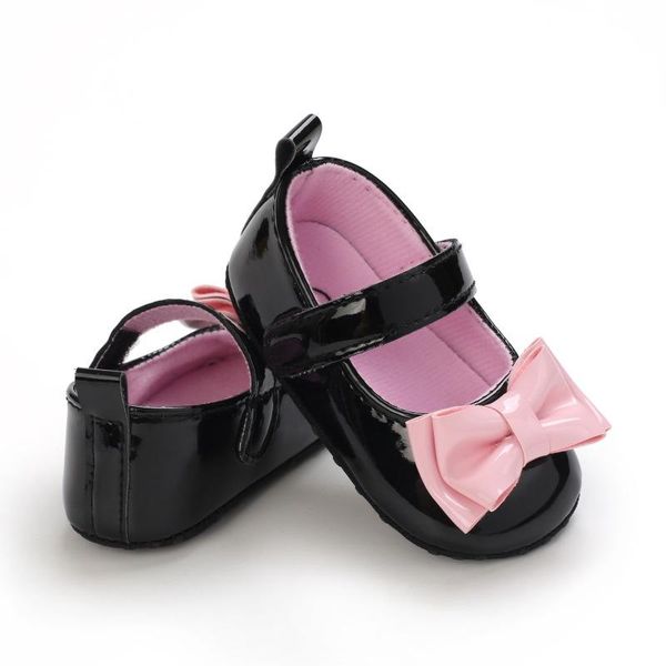 

first walkers baby girls solid walker shoes infant born soft sole bow knot princess dress mary jane flats prewalker 0-18m