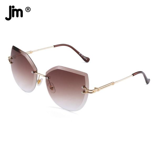 

sunglasses jm oversized gradient lens cat eye for women 18006, White;black